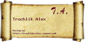 Truchlik Alex névjegykártya